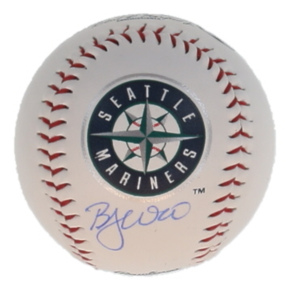 Bryan Woo Signed Mariners Logo OML Baseball (Wilder) at PristineAuction.com