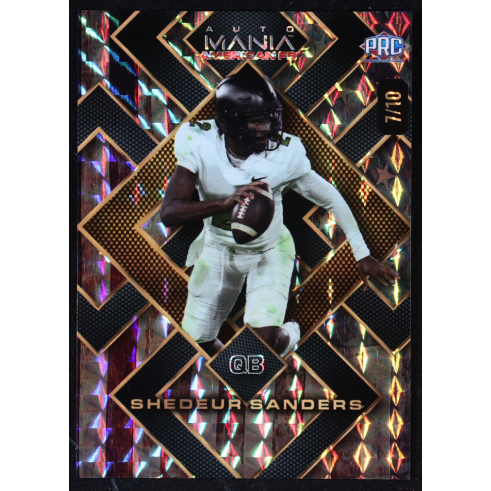 Shedeur Sanders 2024 Wild Card Automania American FB Square MT Rushmore #AMASQP-SS RC #7/10 at PristineAuction.com