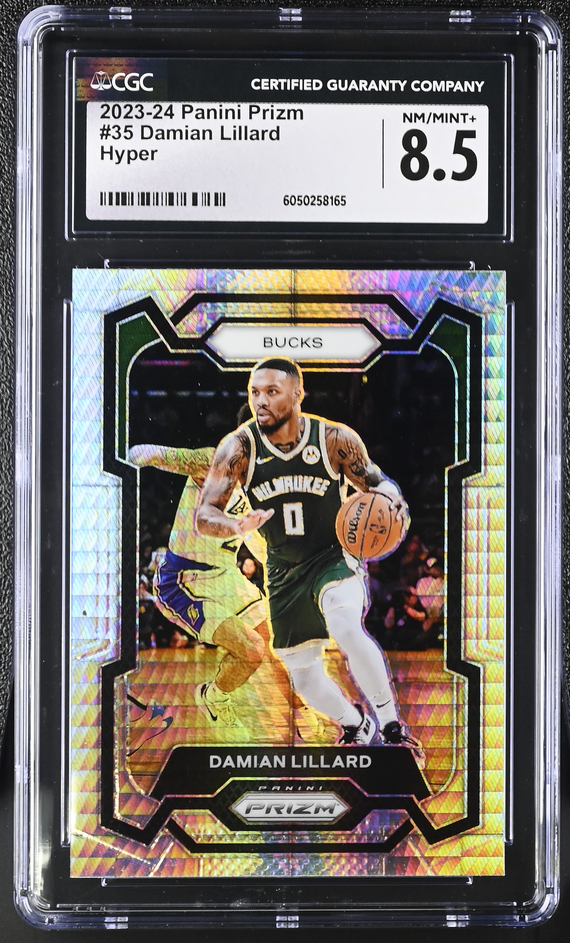 Damian Lillard 2023-24 Panini Prizm Hyper #35 (CGC 8.5) at PristineAuction.com Damian Lillard 2023-24 Panini Prizm Hyper #35 (CGC 8.5) at PristineAuction.com