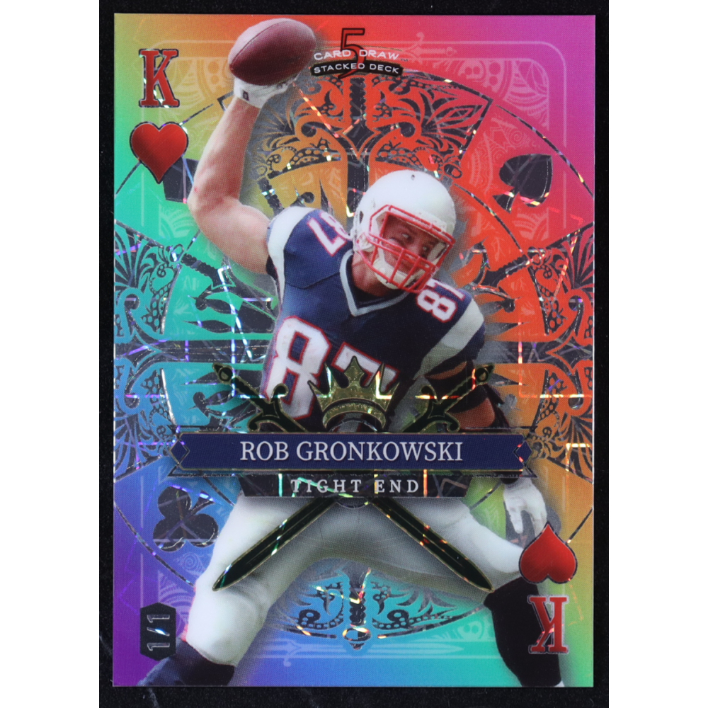 Rob Gronkowski 2024 Wild Card 5 Card Stacked Deck King Of Hearts #SDPH-RGN #1/1 at PristineAuction.com