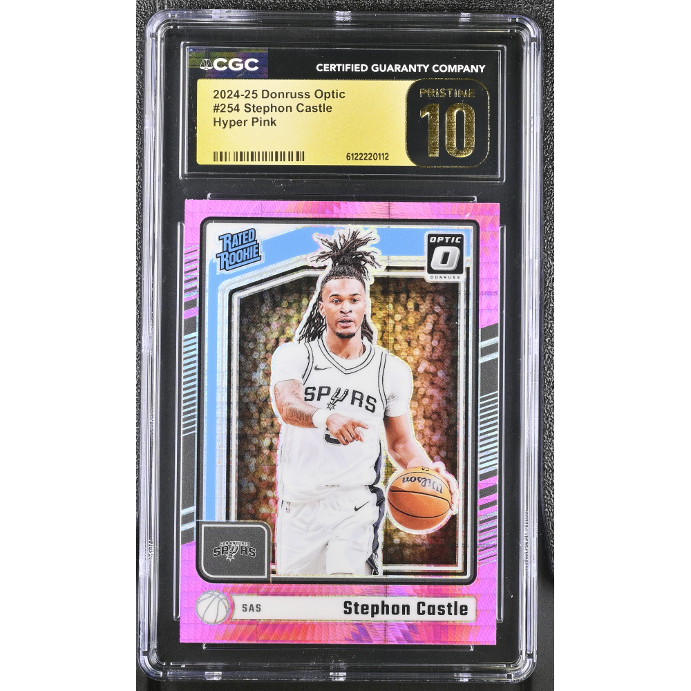 Stephon Castle 2024-25 Donruss Optic Hyper Pink #254 (CGC 10 | Black Label) at PristineAuction.com