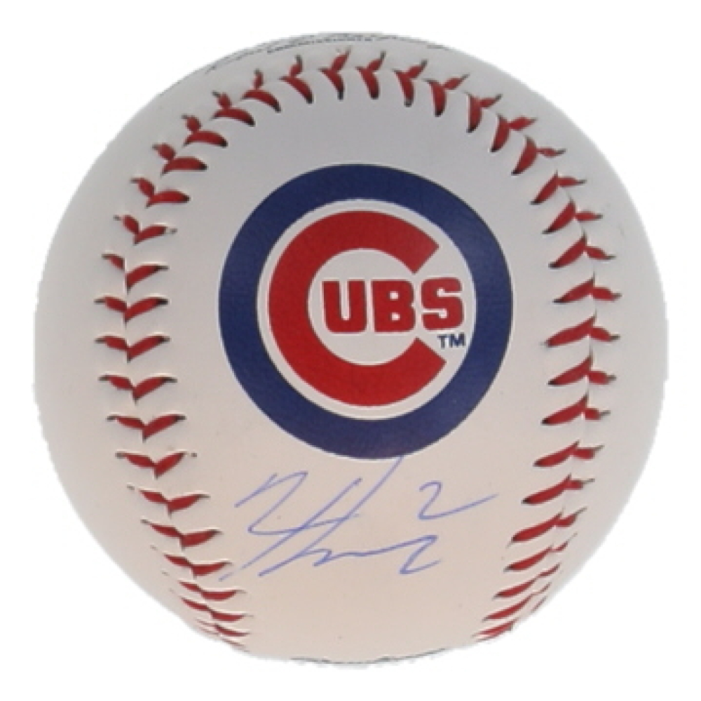 Nico Hoerner Signed OML Cubs Logo Baseball (Wilder) at PristineAuction.com