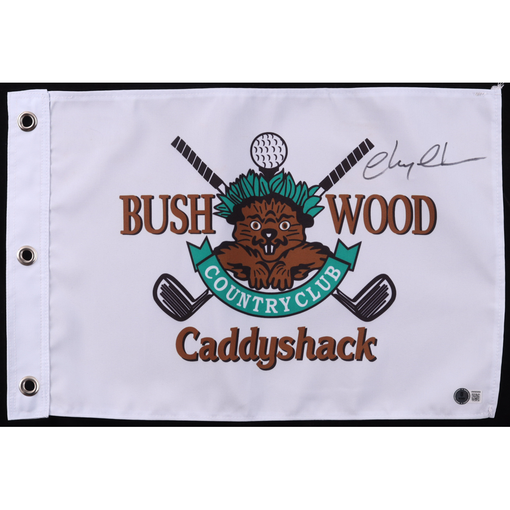 Chevy Chase Signed "Caddyshack" Bush Wood Country Club Pin Flag (Beckett) at PristineAuction.com