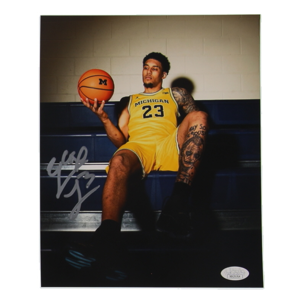 Yaxel Lendeborg Signed Michigan Wolverines 8x10 Photo (JSA) at PristineAuction.com