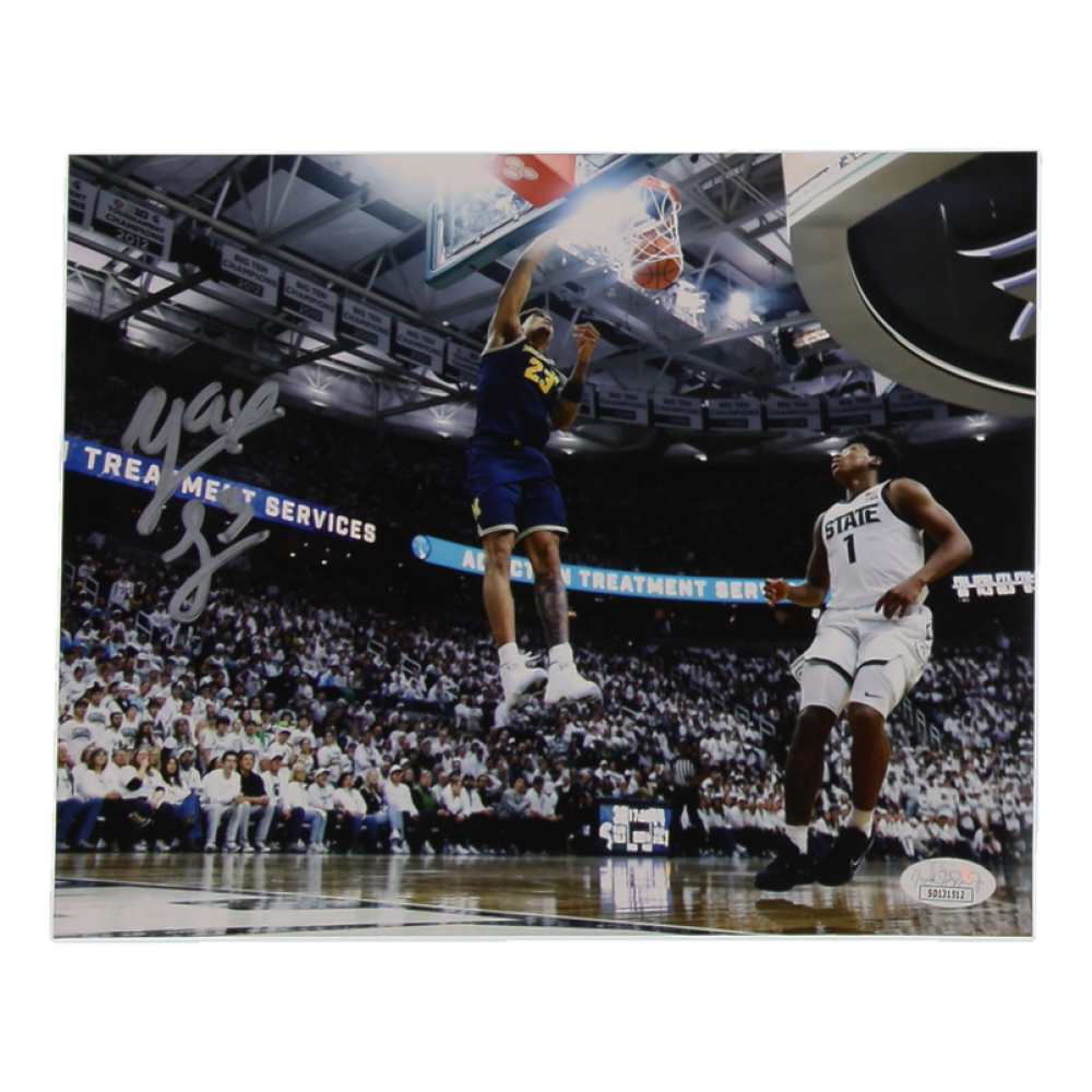 Yaxel Lendeborg Signed Michigan Wolverines 8x10 Photo (JSA) at PristineAuction.com