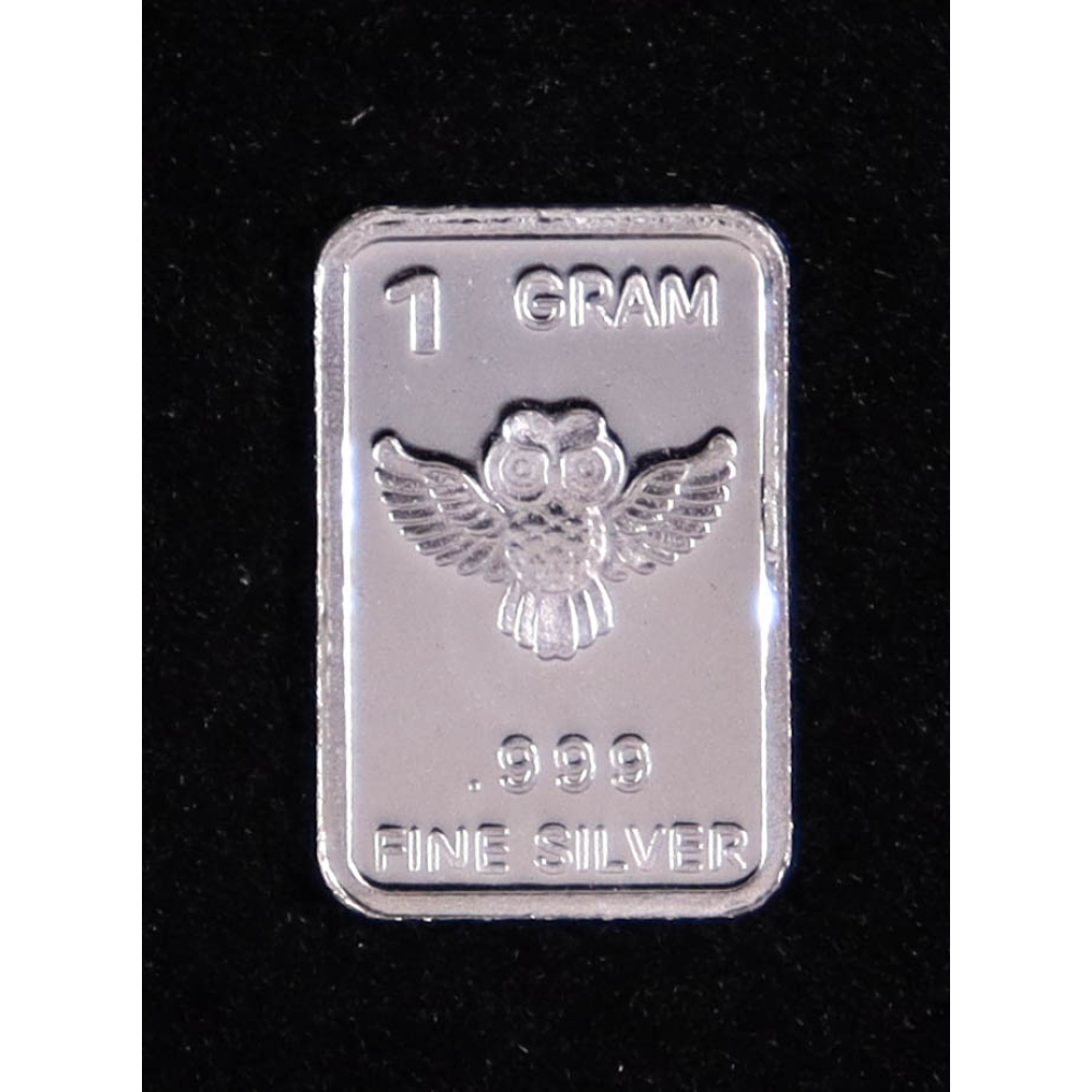 Mint State Gold 1 Gram .999 Fine Silver Bullion at PristineAuction.com