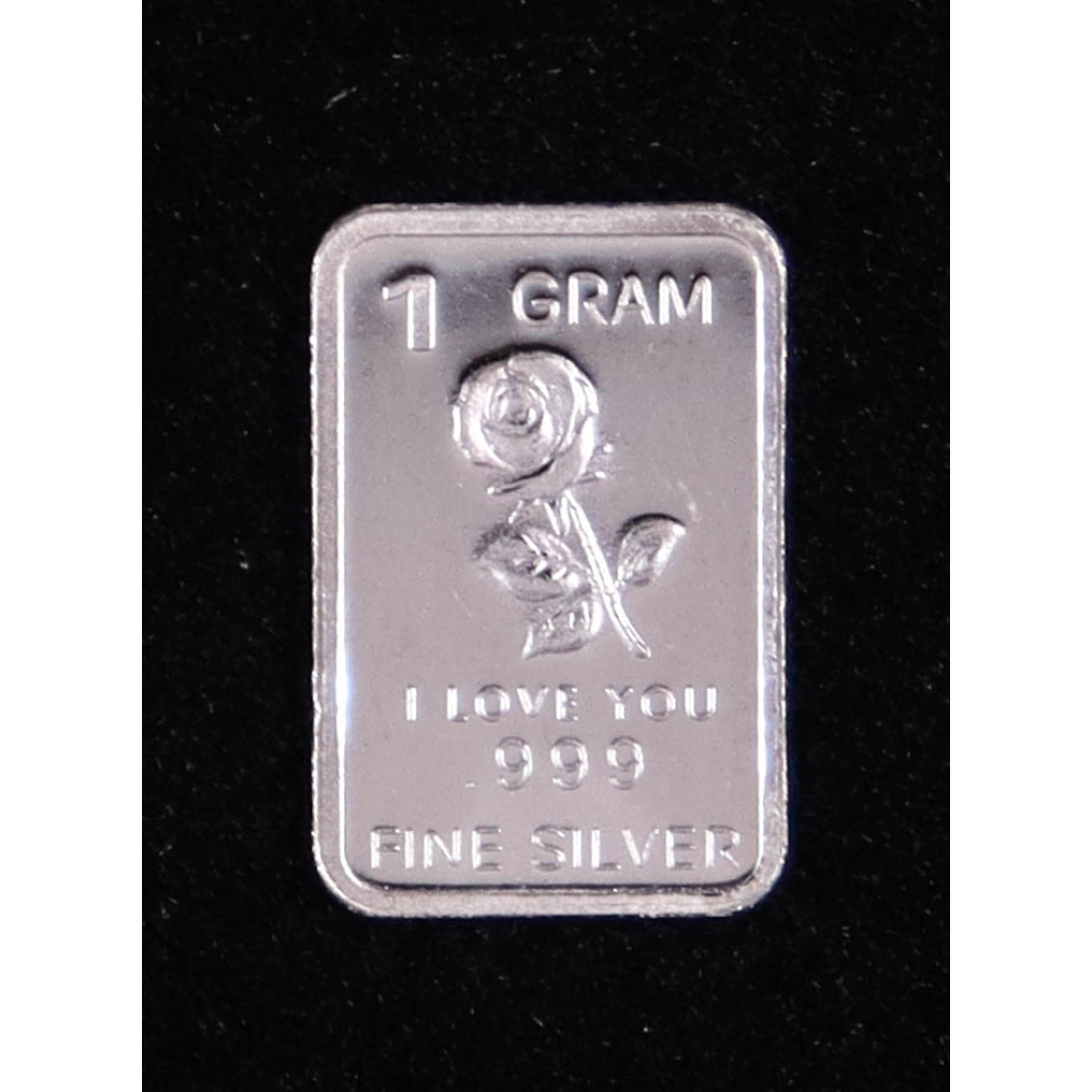 Mint State Gold 1 Gram .999 Fine Silver Bullion at PristineAuction.com