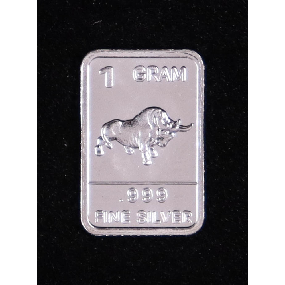 Mint State Gold 1 Gram .999 Fine Silver Bullion at PristineAuction.com