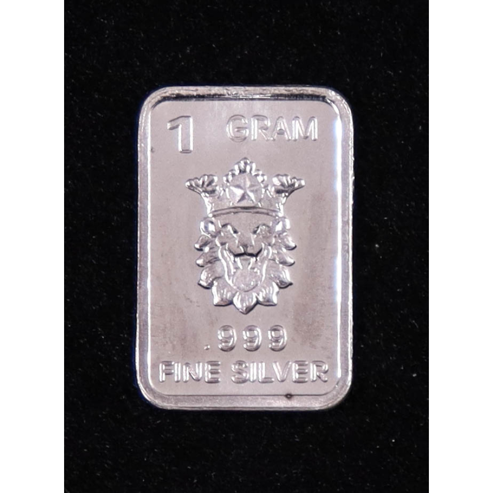 Mint State Gold 1 Gram .999 Fine Silver Bullion at PristineAuction.com