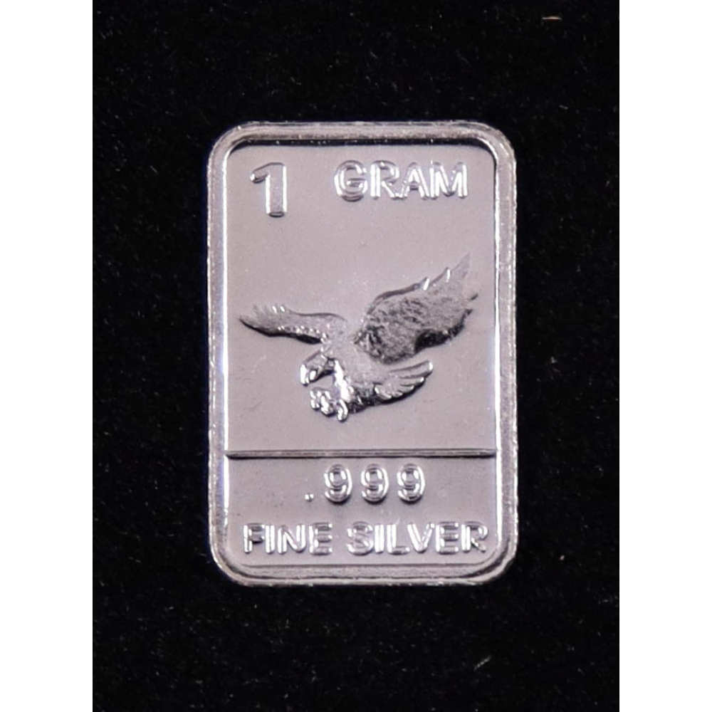 Mint State Gold 1 Gram .999 Fine Silver Bullion at PristineAuction.com