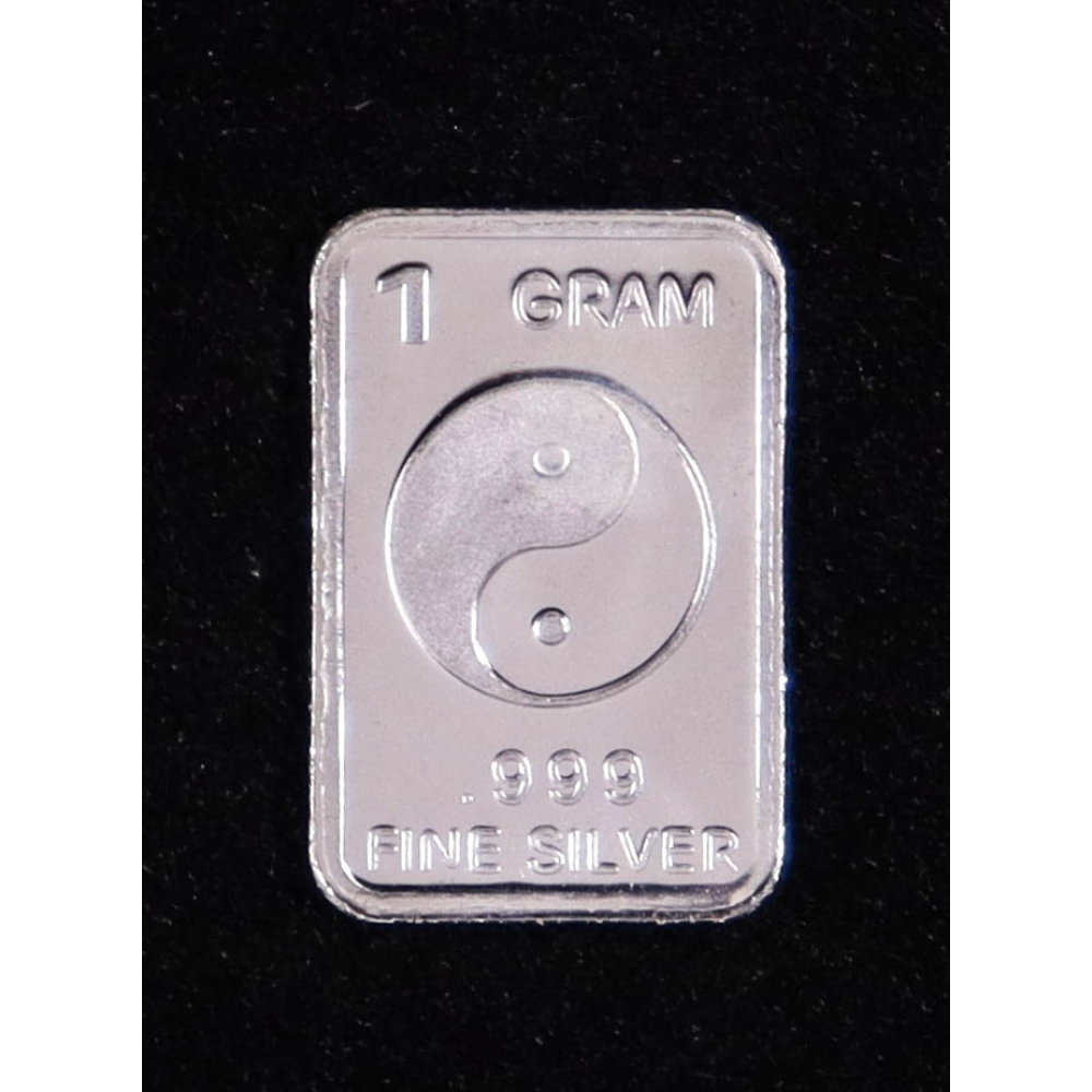 Mint State Gold 1 Gram .999 Fine Silver Bullion at PristineAuction.com