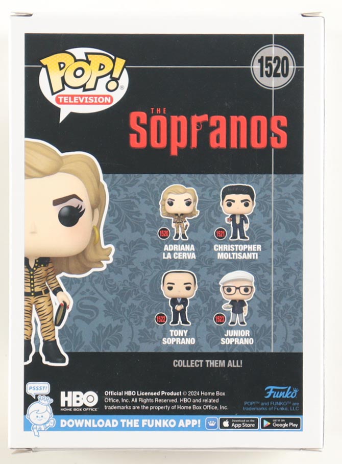 Drea de Matteo Signed "The Sopranos" #1520 Adriana La Cerva Funko Pop! Vinyl Figure (Beckett) at PristineAuction.com Drea de Matteo Signed "The Sopranos" #1520 Adriana La Cerva Funko Pop! Vinyl Figure (Beckett) at PristineAuction.com