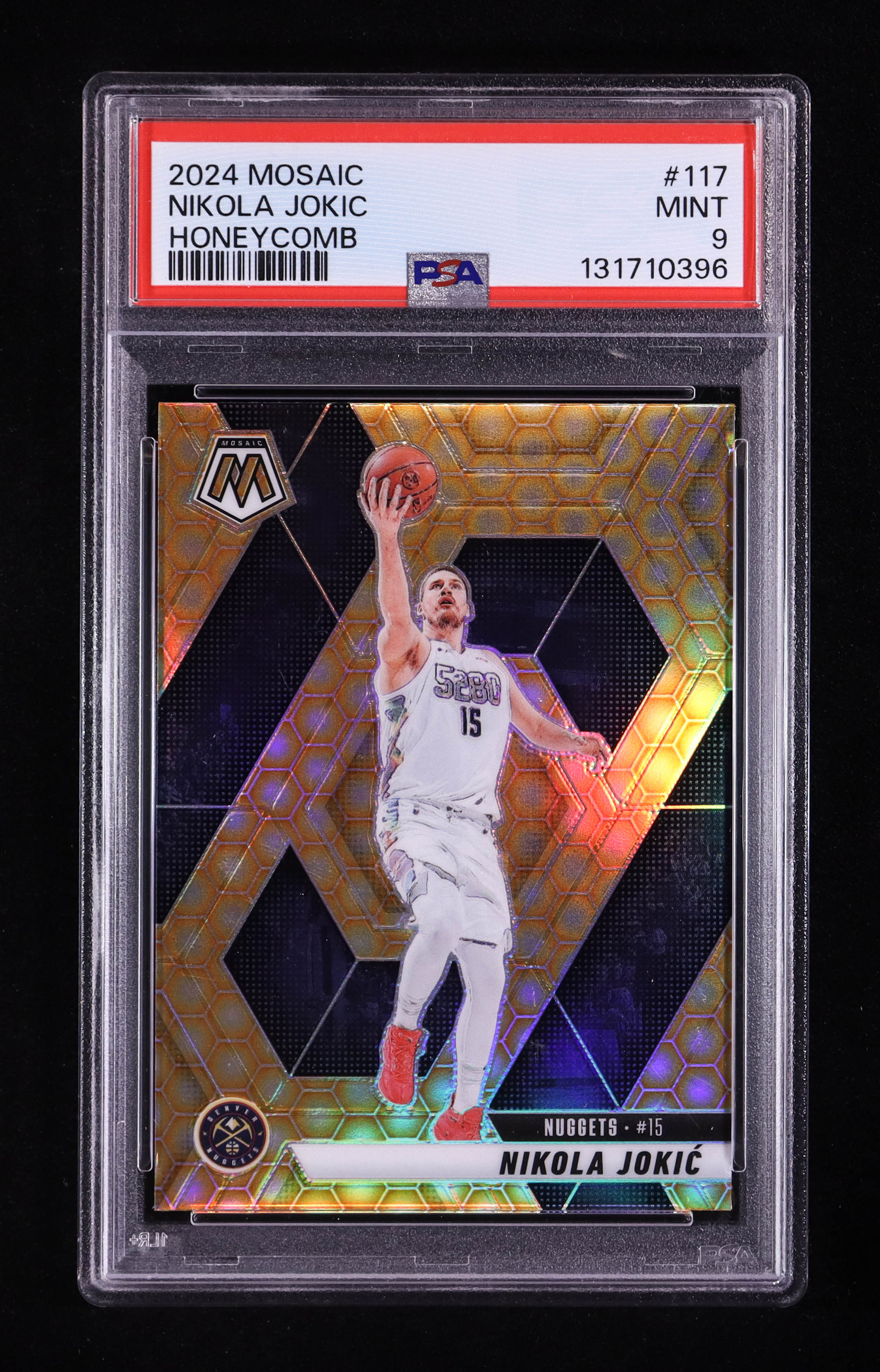 Nikola Jokic 2024-25 Panini Mosaic Mosaic Honeycomb #117 (PSA 9) at PristineAuction.com Nikola Jokic 2024-25 Panini Mosaic Mosaic Honeycomb #117 (PSA 9) at PristineAuction.com