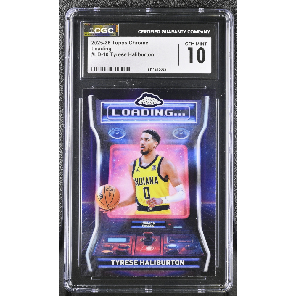 Tyrese Haliburton 2025-26 Topps Chrome Loading #10 (CGC 10) at PristineAuction.com