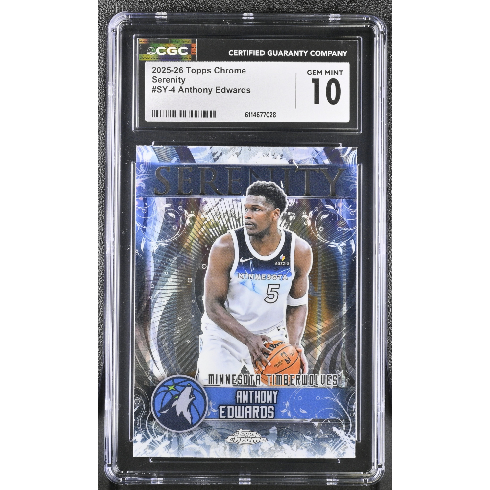 Anthony Edwards 2025-26 Topps Chrome Serenity #4 (CGC 10) at PristineAuction.com