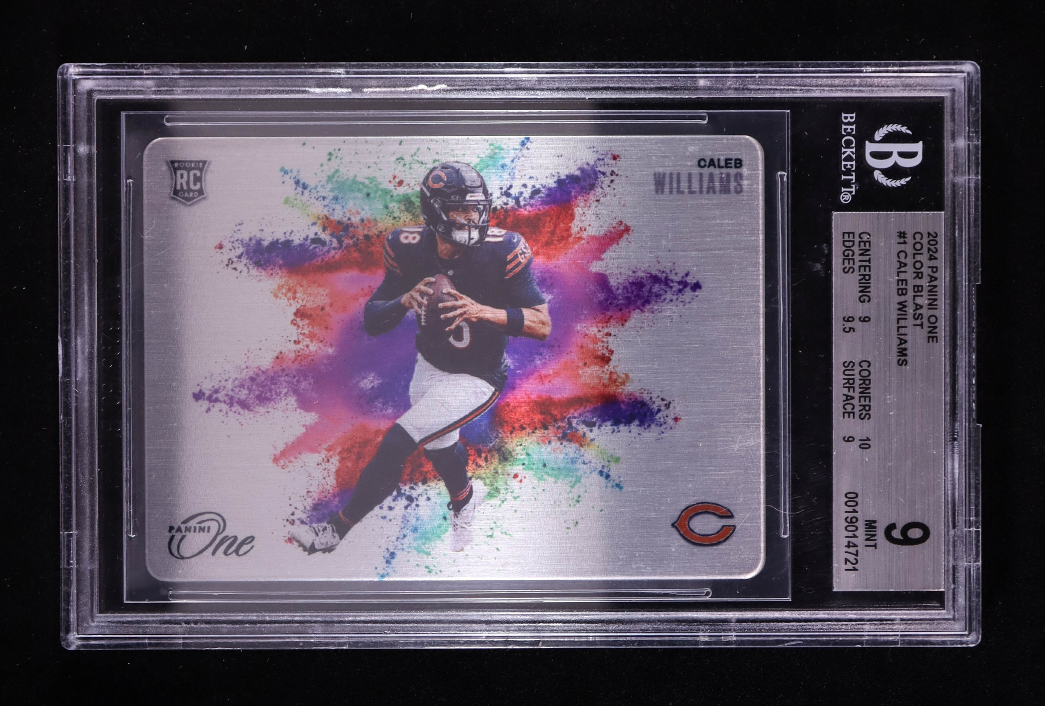 Caleb Williams 2024 Panini One Color Blast #CBCWS RC (BGS 9) at PristineAuction.com Caleb Williams 2024 Panini One Color Blast #CBCWS RC (BGS 9) at PristineAuction.com
