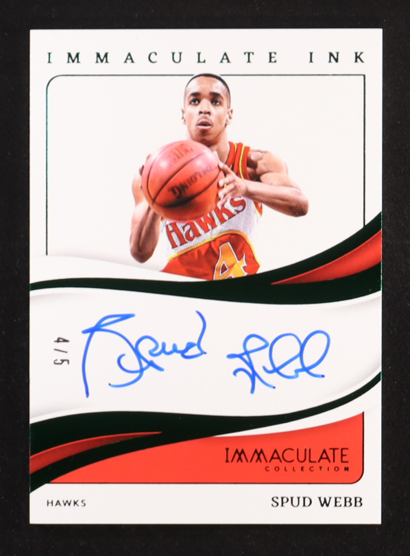 Spud Webb 2023-24 Immaculate Collection Immaculate Ink Green #18 #4/5 at PristineAuction.com Spud Webb 2023-24 Immaculate Collection Immaculate Ink Green #18 #4/5 at PristineAuction.com