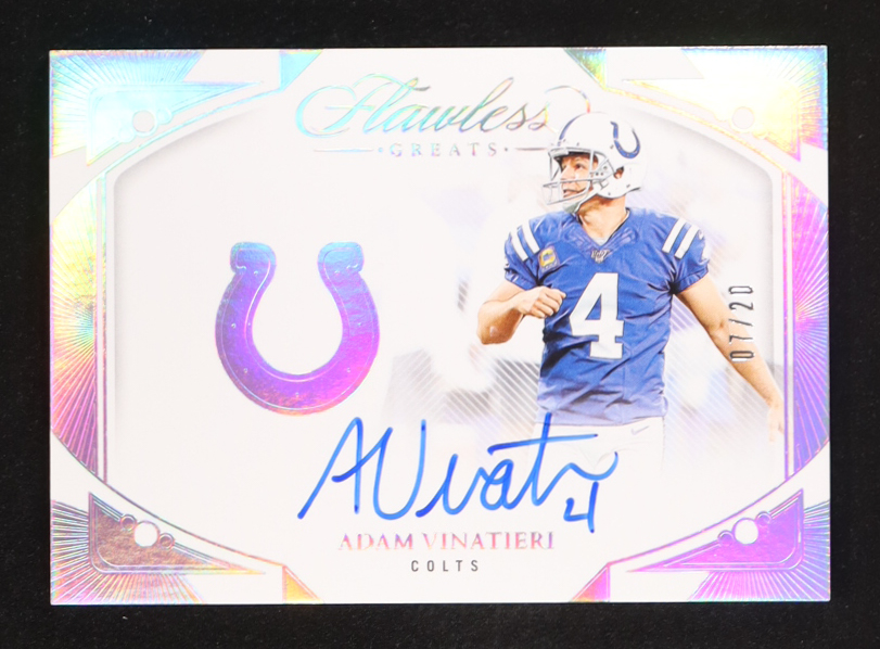 Adam Vinatieri 2024 Panini Flawless Greats Autographs Silver #12 #7/20 at PristineAuction.com Adam Vinatieri 2024 Panini Flawless Greats Autographs Silver #12 #7/20 at PristineAuction.com