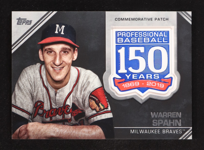 Warren Spahn 2019 Topps Update 150th Anniversary Manufactured Patches 150th Anniversary #AMPWSP at PristineAuction.com Warren Spahn 2019 Topps Update 150th Anniversary Manufactured Patches 150th Anniversary #AMPWSP at PristineAuction.com
