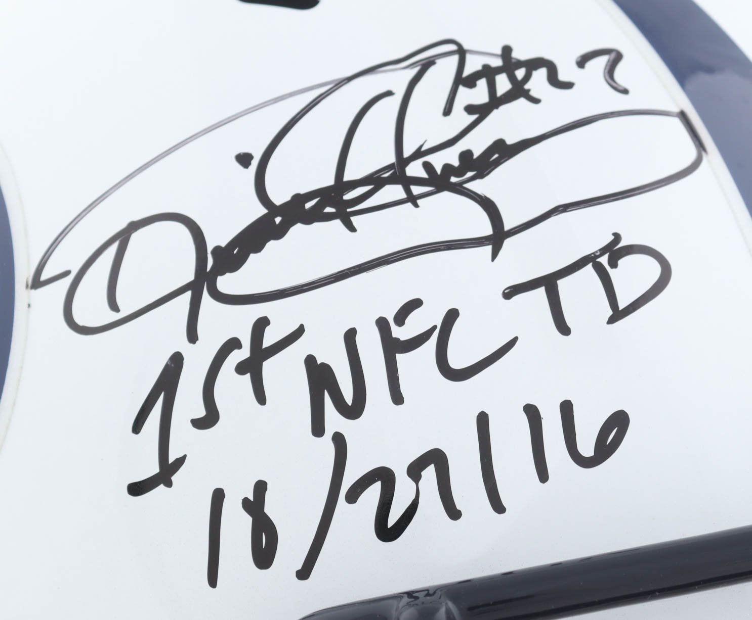 Derrick Henry Signed Titans Full-Size Speed Helmet Inscribed "1st NFL TD 10/27/16" (Henry) at PristineAuction.com Derrick Henry Signed Titans Full-Size Speed Helmet Inscribed "1st NFL TD 10/27/16" (Henry) at PristineAuction.com