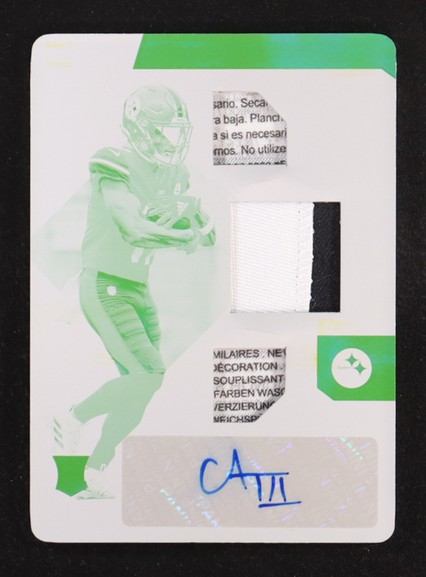Calvin Austin III 2022 Panini XR Printing Plates Yellow #236 Jersey Autograph #1/1 at PristineAuction.com Calvin Austin III 2022 Panini XR Printing Plates Yellow #236 Jersey Autograph #1/1 at PristineAuction.com