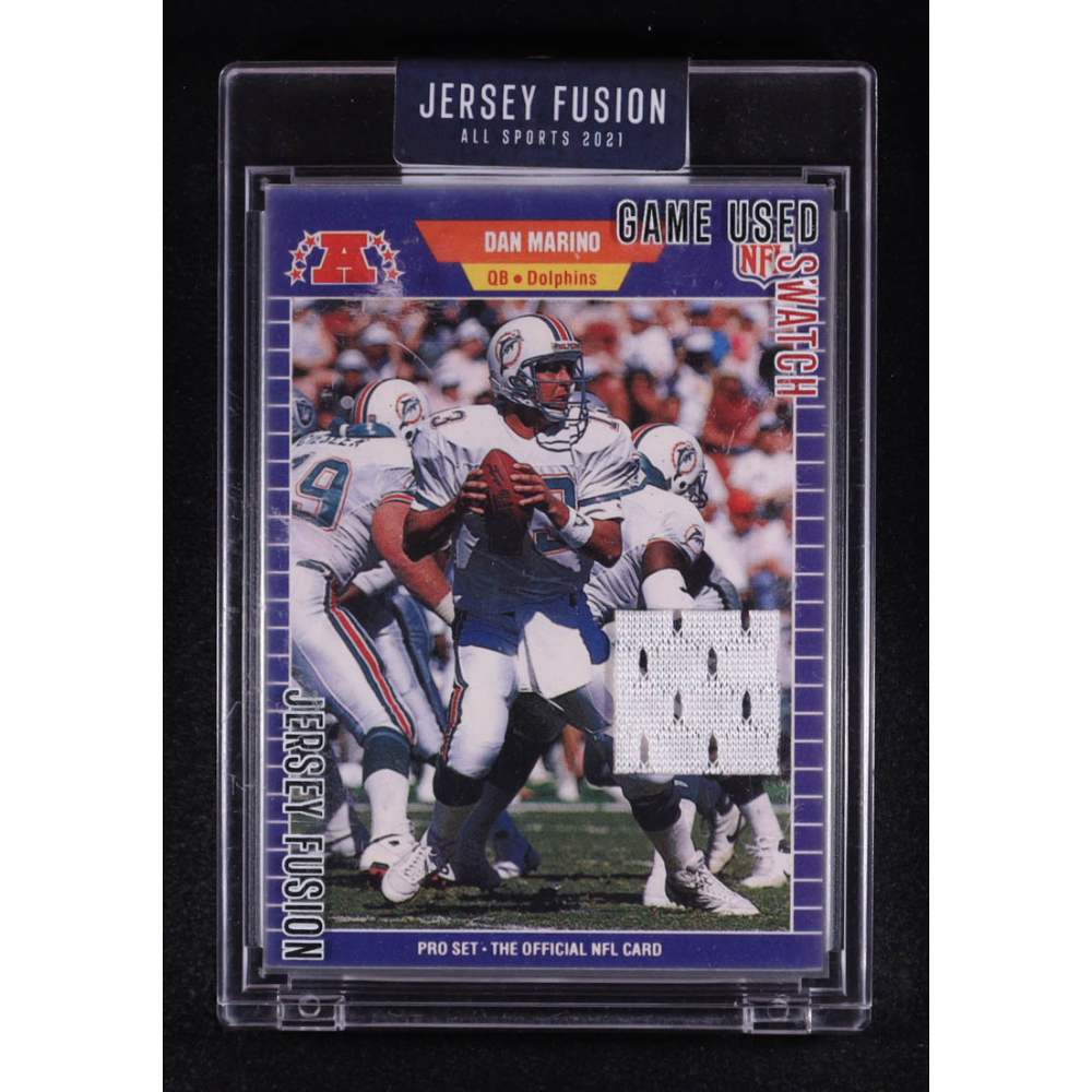 Dan Marino 2021 Jersey Fusion '95 Game-Used Swatch #JF-DM95 at PristineAuction.com
