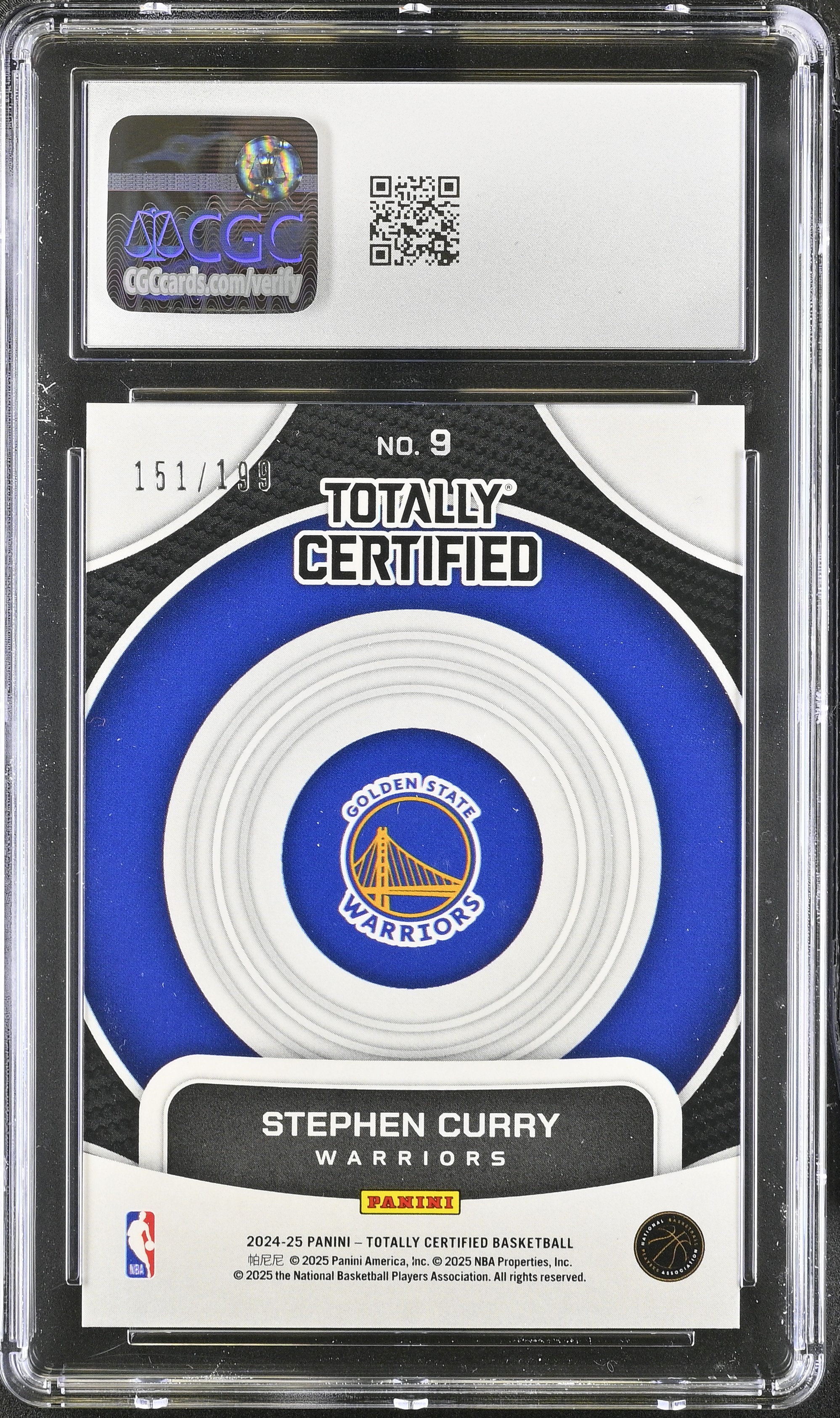 Stephen Curry 2024-25 Panini Totally Certified On Target Mirror Pink #9 #151/199 (CGC 10) at PristineAuction.com Stephen Curry 2024-25 Panini Totally Certified On Target Mirror Pink #9 #151/199 (CGC 10) at PristineAuction.com