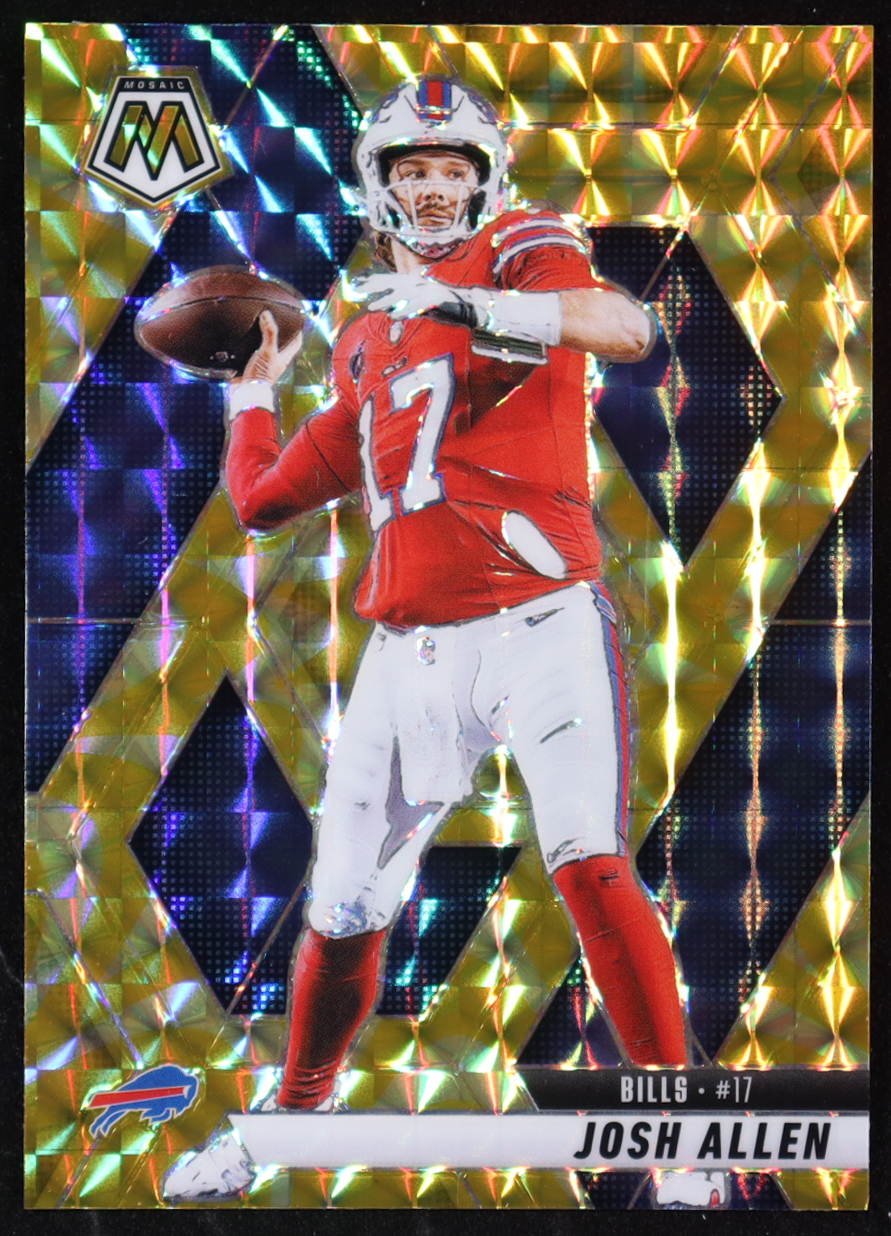 Josh Allen 2025 Panini Mosaic Mosaic Reactive Yellow #150 at PristineAuction.com Josh Allen 2025 Panini Mosaic Mosaic Reactive Yellow #150 at PristineAuction.com