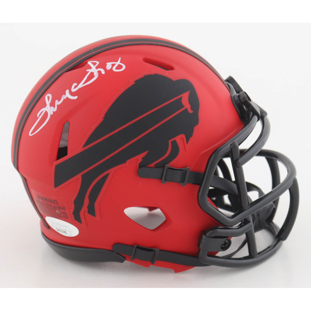 Thurman Thomas Signed Bills Rave Alternate Speed Mini Helmet (JSA) at PristineAuction.com