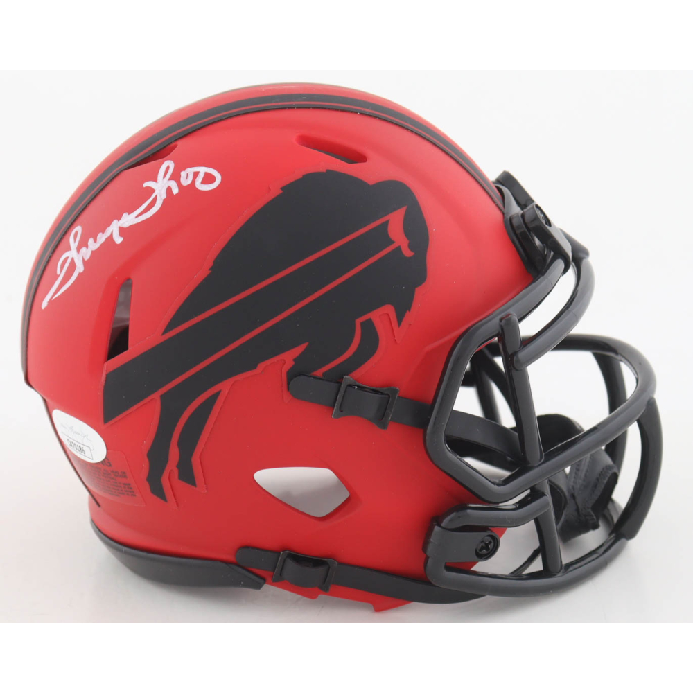 Thurman Thomas Signed Bills Rave Alternate Speed Mini Helmet (JSA) at PristineAuction.com