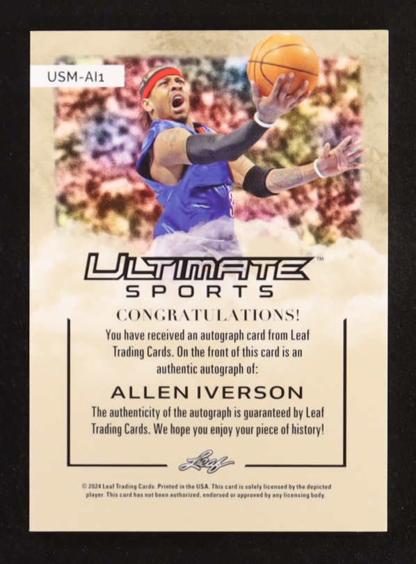Allen Iverson 2024 Leaf Ultimate Sports Magazine Autographs Pink #USMAI1 #4/6 at PristineAuction.com Allen Iverson 2024 Leaf Ultimate Sports Magazine Autographs Pink #USMAI1 #4/6 at PristineAuction.com