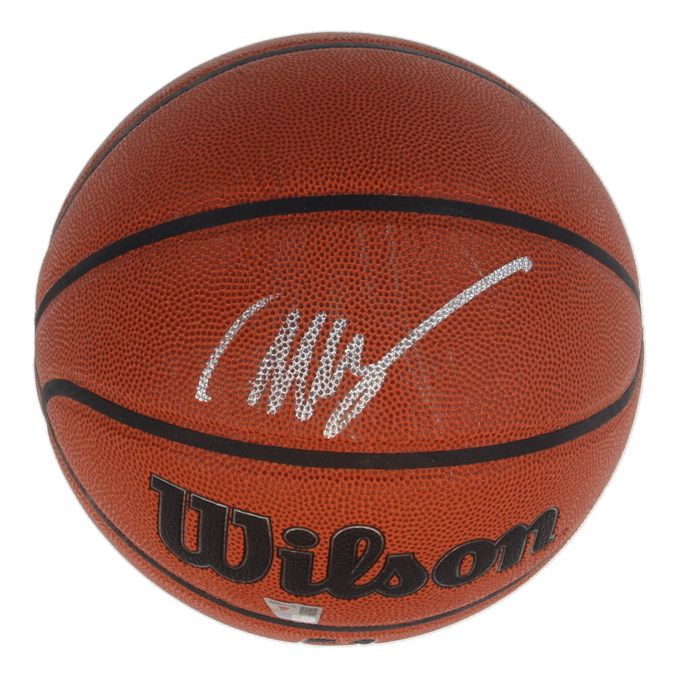 Victor Wembanyama Signed NBA Basketball (Fanatics) at PristineAuction.com Victor Wembanyama Signed NBA Basketball (Fanatics) at PristineAuction.com