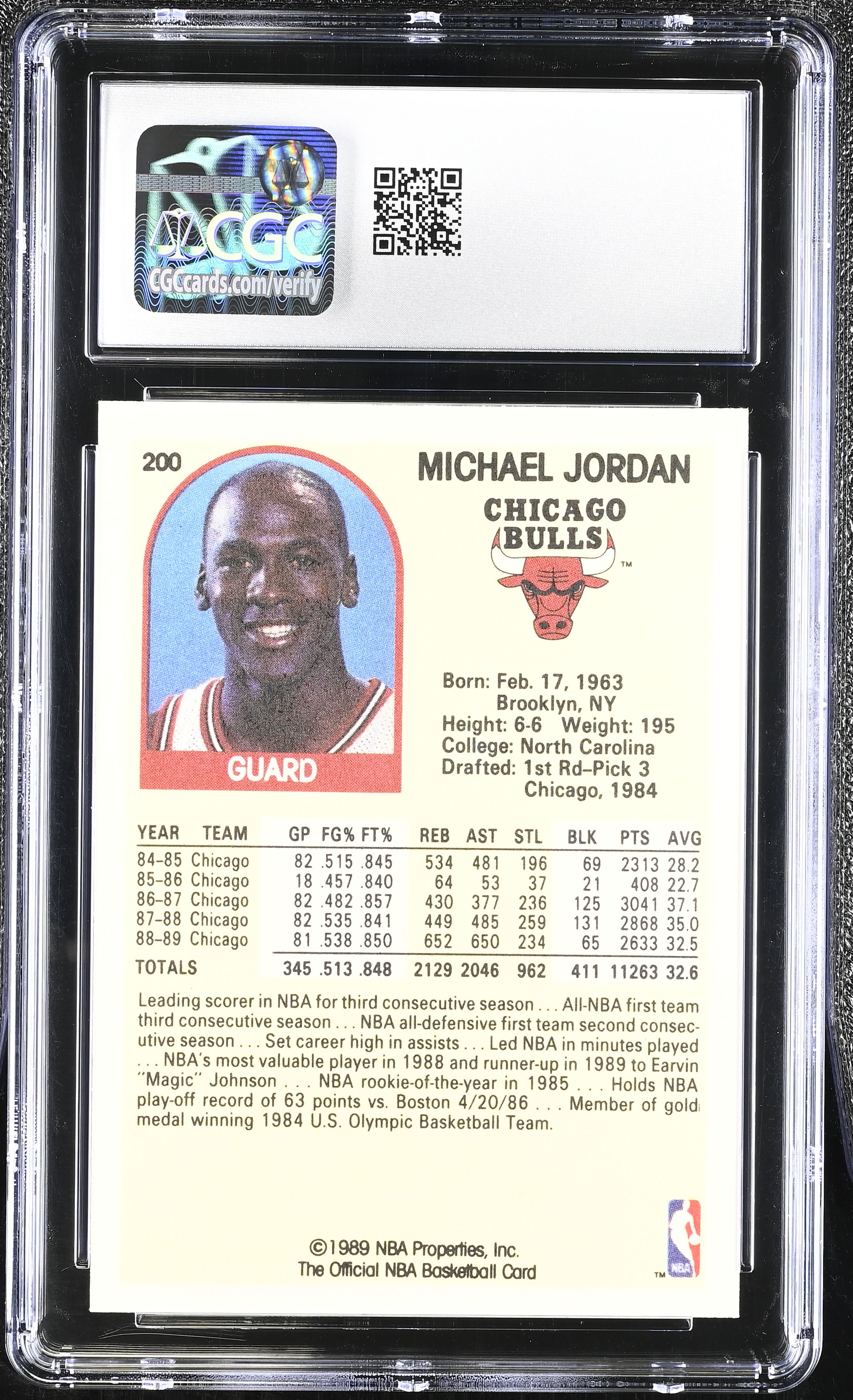 Michael Jordan 1989-90 Hoops #200 (CGC 10) at PristineAuction.com Michael Jordan 1989-90 Hoops #200 (CGC 10) at PristineAuction.com