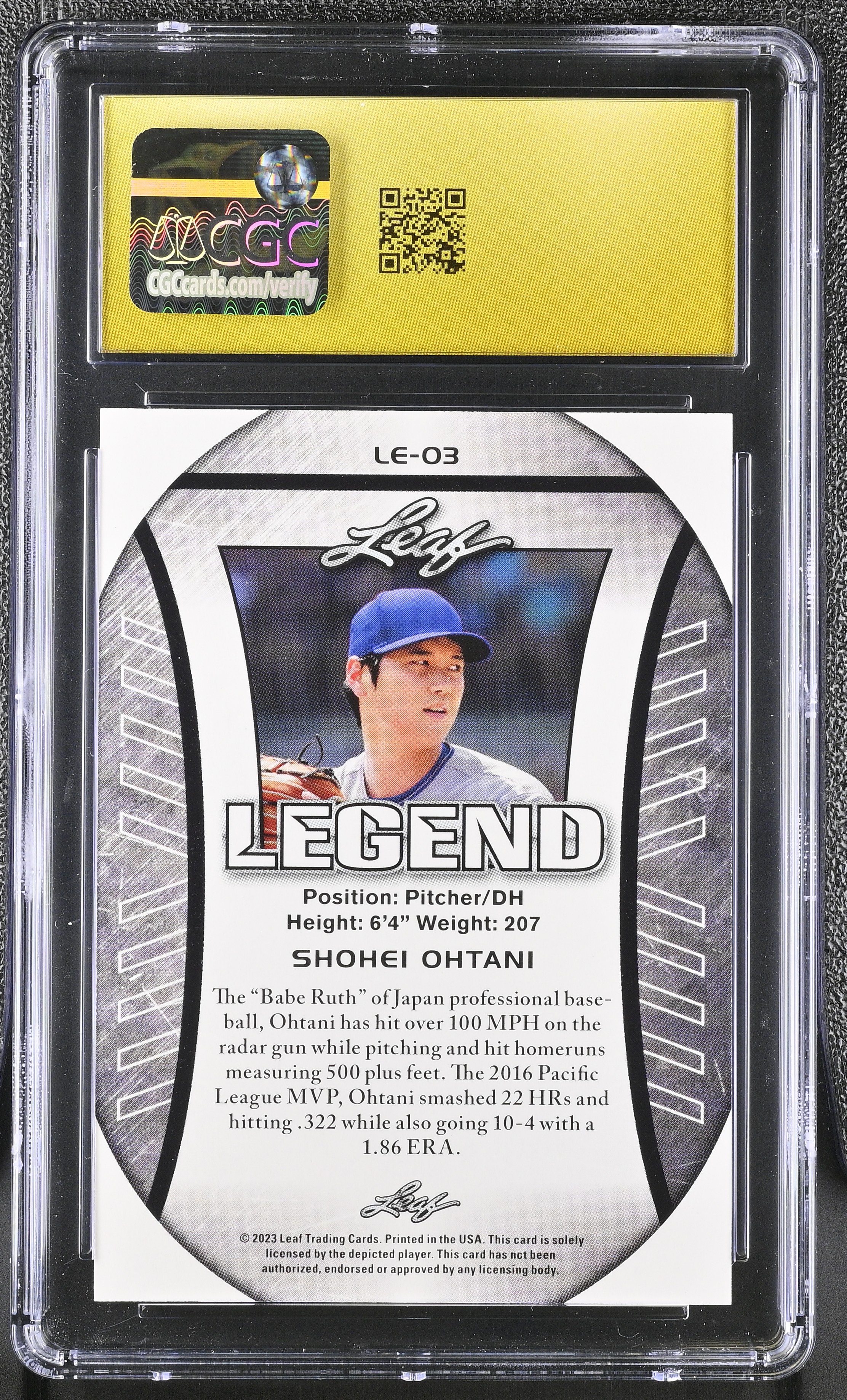 Shohei Ohtani 2023 Leaf Special Release Limited Edition #03 (CGC 10 | Black Label) at PristineAuction.com Shohei Ohtani 2023 Leaf Special Release Limited Edition #03 (CGC 10 | Black Label) at PristineAuction.com