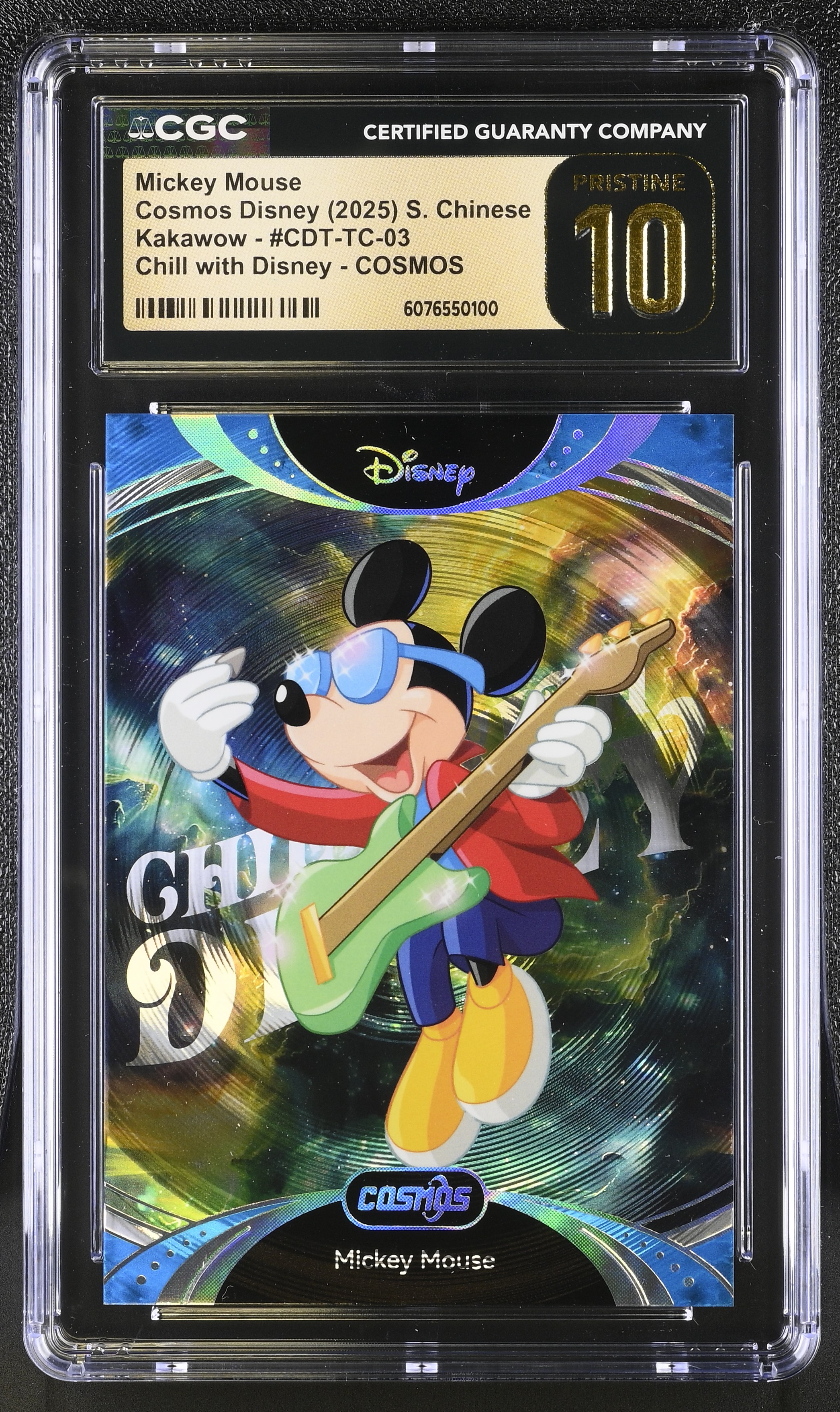 Mickey Mouse 2025 Kakawow Cosmos Disney Chill With Disney Cosmos #03 #164/188 (CGC 10 | Black Label) at PristineAuction.com Mickey Mouse 2025 Kakawow Cosmos Disney Chill With Disney Cosmos #03 #164/188 (CGC 10 | Black Label) at PristineAuction.com