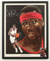 Clifford Robinson Signed Trail Blazers Custom Framed Art Print Display (Beckett) at PristineAuction.com