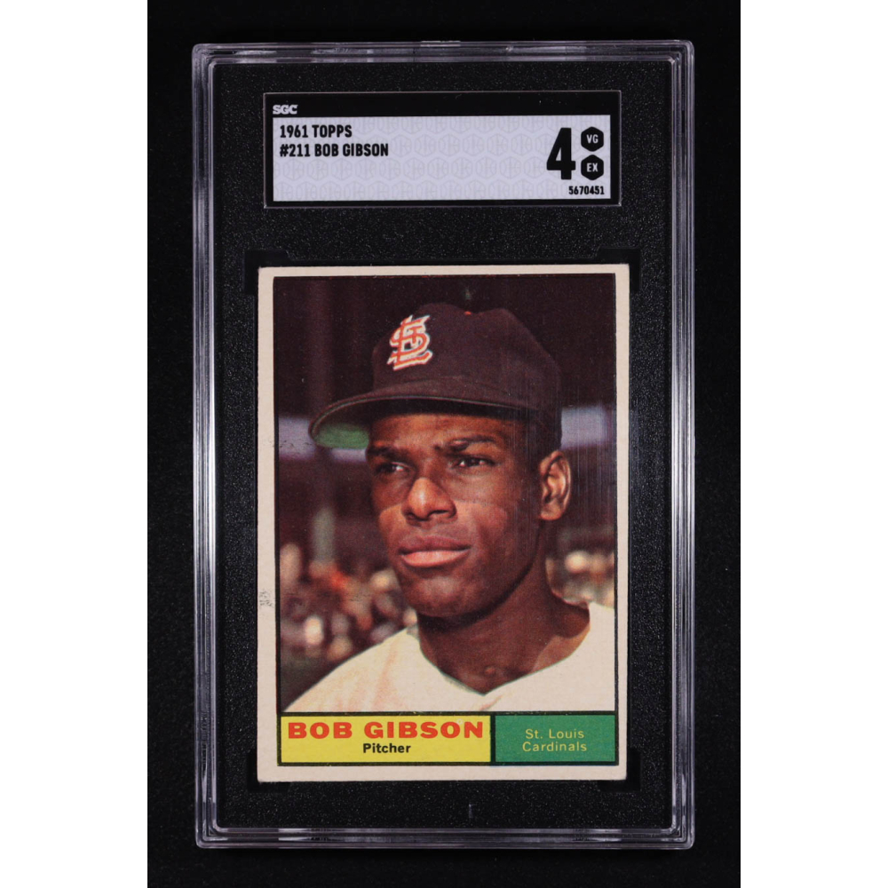 Bob Gibson 1961 Topps #211 (SGC 4) at PristineAuction.com