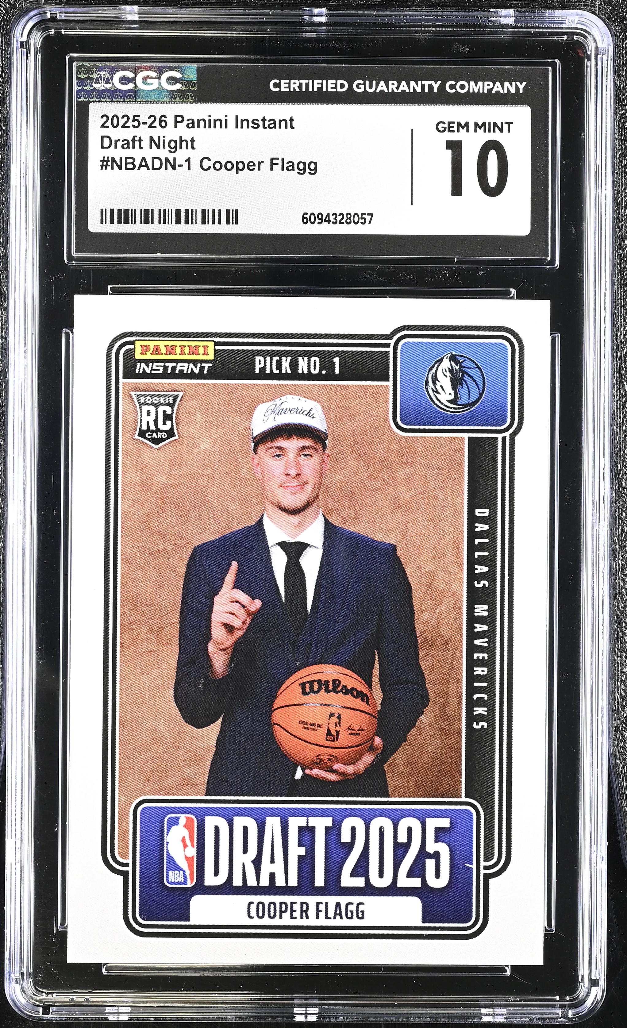 Cooper Flagg 2025-26 Panini Instant Draft Night #1 RC (CGC 10) at PristineAuction.com Cooper Flagg 2025-26 Panini Instant Draft Night #1 RC (CGC 10) at PristineAuction.com