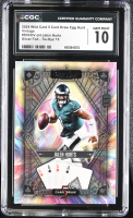 Jalen Hurts 2024 Wild Card 5 Card Draw Egg Hunt Vintage Silver Foil - Tie-dye 15 #5 #1/1 (CGC 10) at PristineAuction.com
