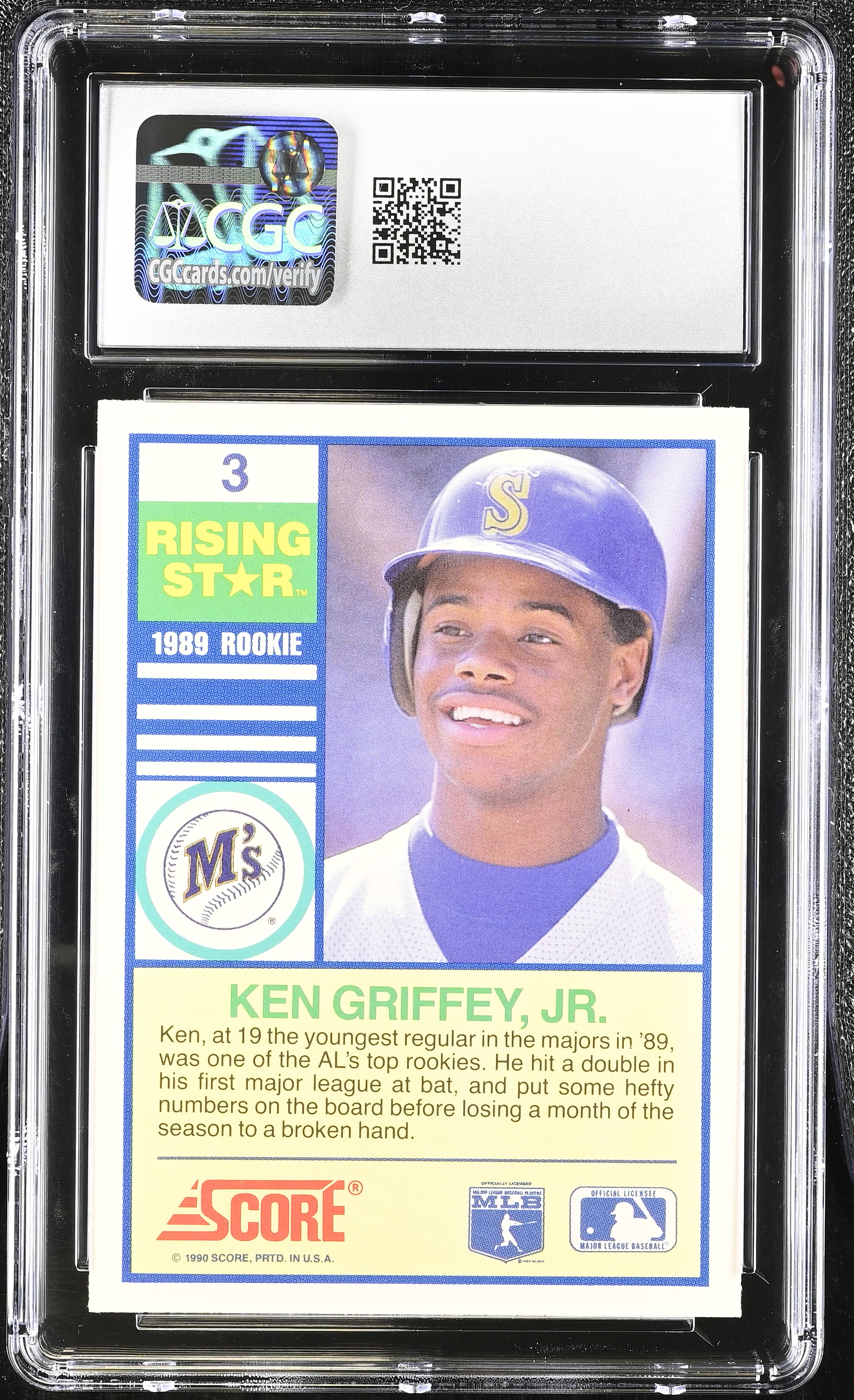 Ken Griffey Jr. 1990 Score Rising Stars #3 (CGC 10) at PristineAuction.com Ken Griffey Jr. 1990 Score Rising Stars #3 (CGC 10) at PristineAuction.com
