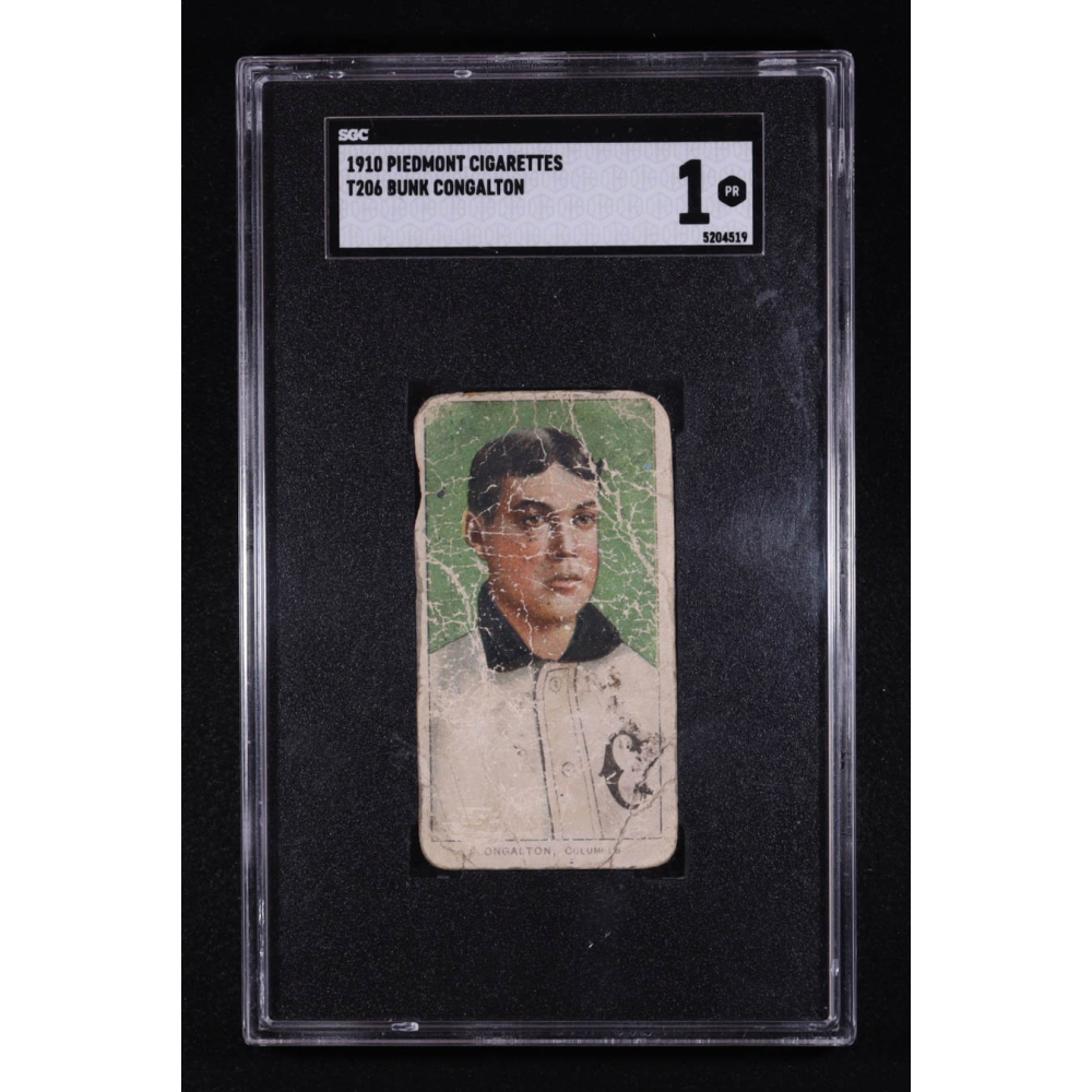 Bunk Congalton 1909-11 Piedmont Cigarettes T206 #NNO (SGC 1)(PR) at PristineAuction.com