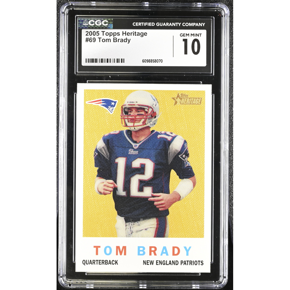 Tom Brady 2005 Topps Heritage #69 (CGC 10) at PristineAuction.com