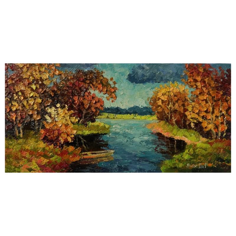"Reverband" 10x20 Original Oil Painting on Canvas by Alexander Antanenka (Artova) at PristineAuction.com "Reverband" 10x20 Original Oil Painting on Canvas by Alexander Antanenka (Artova) at PristineAuction.com