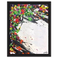 "Untitled" 32x26 Custom Framed Original Acrylic Painting by Jenik Cook (Artova) at PristineAuction.com