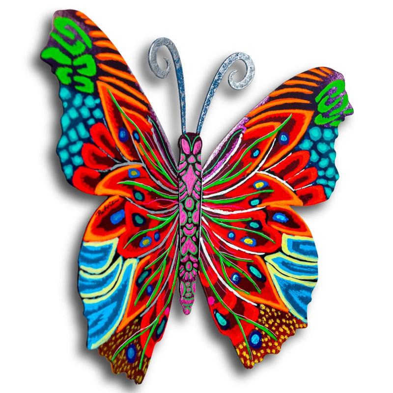"Butterfly" 9x12 Original Painting on Cut Steel (Artova) at PristineAuction.com "Butterfly" 9x12 Original Painting on Cut Steel (Artova) at PristineAuction.com