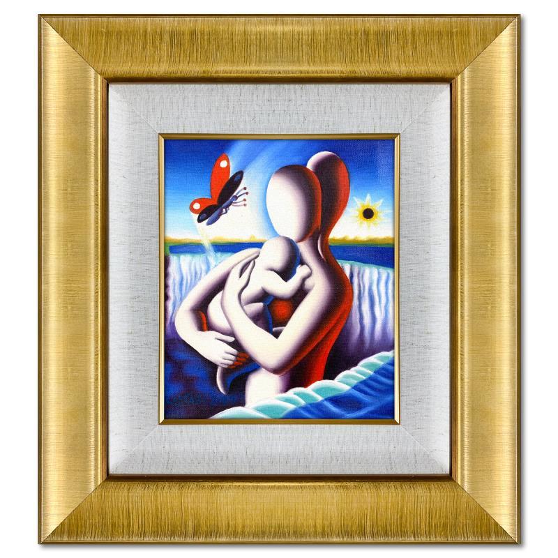 "Enchanted Connection" 22x20 Custom Framed Original Oil Painting on Canvas by Mark Kostabi (Artova) at PristineAuction.com "Enchanted Connection" 22x20 Custom Framed Original Oil Painting on Canvas by Mark Kostabi (Artova) at PristineAuction.com