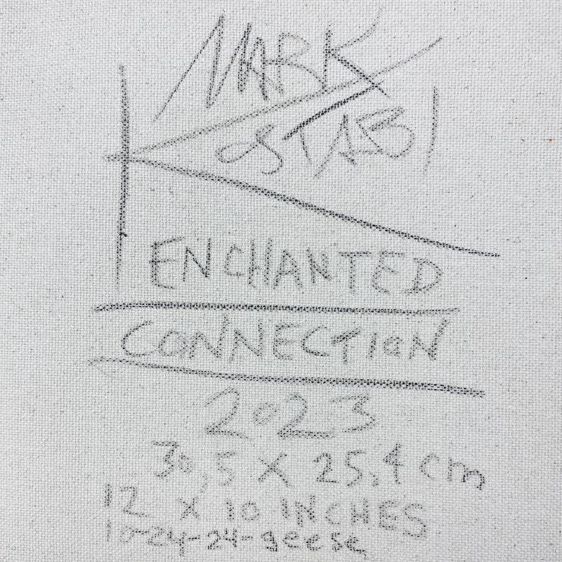 "Enchanted Connection" 22x20 Custom Framed Original Oil Painting on Canvas by Mark Kostabi (Artova) at PristineAuction.com "Enchanted Connection" 22x20 Custom Framed Original Oil Painting on Canvas by Mark Kostabi (Artova) at PristineAuction.com