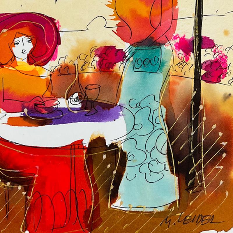 "Untitled" 15x13 Custom Framed Original Mixed Media Watercolor Painting by Moshe Leider (Artova) at PristineAuction.com "Untitled" 15x13 Custom Framed Original Mixed Media Watercolor Painting by Moshe Leider (Artova) at PristineAuction.com