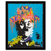 "Charlie's Hat" 36x30 Custom Framed One-of-a-Kind Mixed Media on Deckle Edge Paper by Nastya Rovenskaya (Artova) at PristineAuction.com
