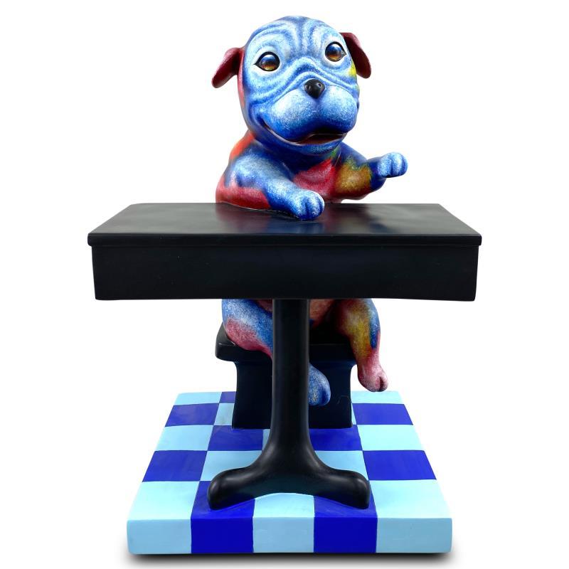 "Back to School Blues" LE Hand-Painted Dimensional Resin Sculpture by Wang (Artova) at PristineAuction.com "Back to School Blues" LE Hand-Painted Dimensional Resin Sculpture by Wang (Artova) at PristineAuction.com